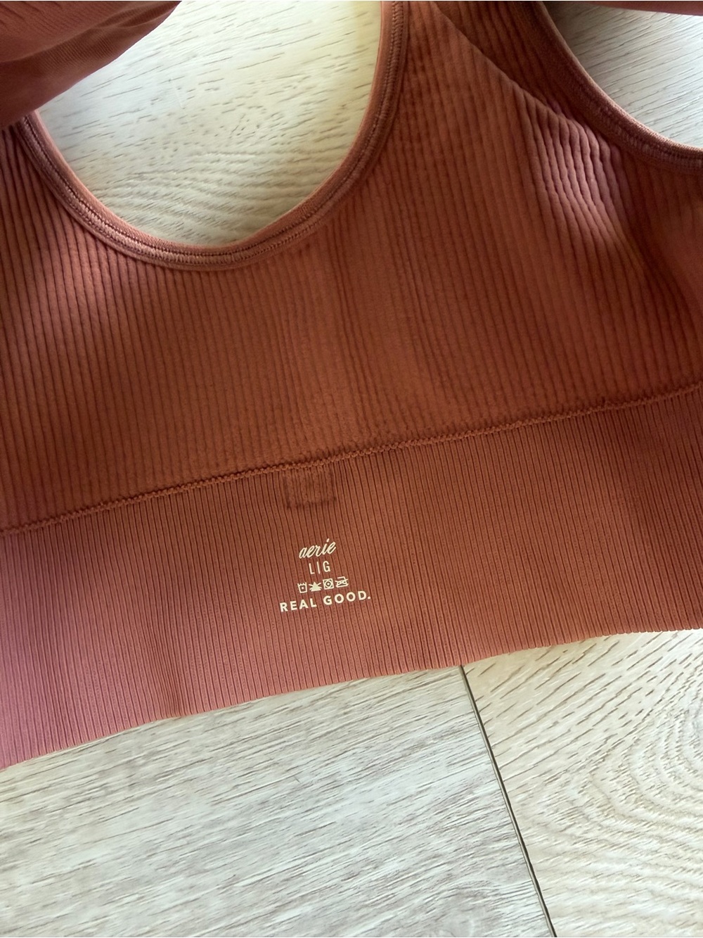 American Eagle Aerie women's ribbed sports bra size large - Picture 3 of 4